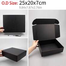 10pcs/Set Black Corrugated Paper Boxes, High-Quality Postal Shipping Boxes, Express Packaging Boxes, Packing Materials, Airplane Boxes, Gift Boxes, Corrugated Cartons, Express Boxes