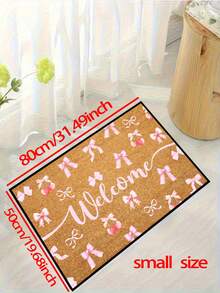 1 Stück Schleifen-Kirsch-Muster Willkommens-Fußmatte, einfacher Stil Innen- und Außen rutschfeste Matte, maschinenwaschbar aus Polyesterfaser, geeignet für Küche, Esszimmer, Flur, Bad, Schlafzimmer, Außenbereich, Eingangsbereich, Heim- und Raumdekoration, für alle Jahreszeiten - Pink - Übersicht 8
