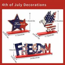 Patriotic Table Decorations Stars Letters Bird Wooden Sign 4th Of July Centerpieces For Home Party Decor