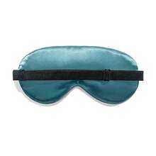 1 件蓝色“晚安”刺绣徽标柔软涤纶缎面眼罩，睡眠眼罩，适合午睡或睡前使用 - 藍色 - 查看 5