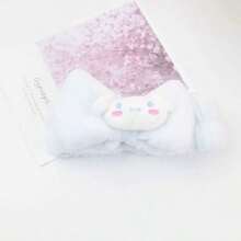 Sanrio 1pc Hello Kitty Kawaii Spa Headband - Soft Fluffy Hair Band For Women, Cute Makeup Headband For Skincare, Washing, Party & Shower (Sanrio Collection)