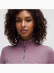 Define Cropped Jacket Nulu-For Yoga Gym Running-Sweat-Wicking-Yoga-All Seasons Sport-Spring/Summer-Autumn/Winter-Back To School - Lavender Lux/Mirror Silver - 查看 4