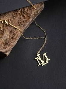 Customized Gold Letter Necklace - Silver Letter Necklace - Personalized Letter Necklace - Mother's Day Gift - Christmas Gift - Gift For Mom - Father's Day Gift