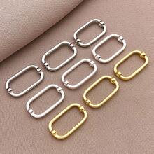 2/4/6件18K镀金珠框双孔框隔珠长方形空心隔珠适用于串珠DIY耳环手链项链珠宝工艺品制作 - 彩色 - 查看 3