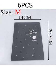 60 页笔记本黑纸日记本返校、母亲节、妈妈礼物、返校、学校用品 - 黑色 - 查看 16