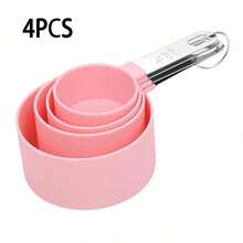 8 件套量杯和量勺套装，可堆叠量杯和量勺，带不锈钢手柄的嵌套量杯，用于烹饪和烘焙的厨房小工具 - 彩色 - 查看 12