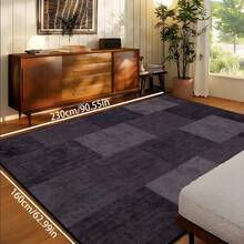 1 件奢华摩洛哥色块拼布地毯，1100 克细羊毛混纺 + TPR 可机洗底部，复古风格蓬松柔软矩形区域地毯，适用于户外、入口、客厅、卧室、洗衣房、浴室、游戏室、所有季节、大地垫、家居装饰 - 黑與白 - 查看 8