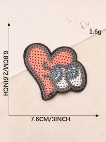 5 buc paiete brodate patch-uri pantofi cu toc înalt accesorii pentru geantă roșie etichetă de flori brodate accesorii de îmbrăcăminte din pânză brodată