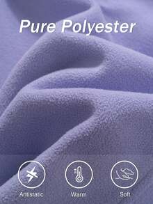 Women's Spring Fall Fleece Stand Collar Vests Fashion Zip Up Sleeveless Jackets Soft Warm Lightweight Multi-Pocket Waistcoat - 淡紫色 - 查看 4