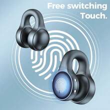 Wireless Earphones, Touch Control Earphones, Ear Clip Style Earphones That Don't Hurt The Ears, Compatible With Apple Earphones Earclip Earphones