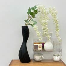 1 Stück Schwanen-Blumenvase aus Kunststoff, Blumenhalter, unzerbrechlich, geeignet für Büro, Arbeitszimmer, Wohnzimmer, Schlafzimmer, Heimdekoration