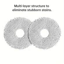 10pcs Roboparts Mop Pads For Dreame L10s Ultra, L10 Ultra, L20 Ultra & Xiao Mi X10+ Robot Vacuums - High-Efficiency Mop Cloths, Spare Parts Kit For Enhanced Floor Cleaning, Cleaning Tool Attachments|Circular Mop Pads|Fabric Mop Pads, Mops For Floor Cleaning