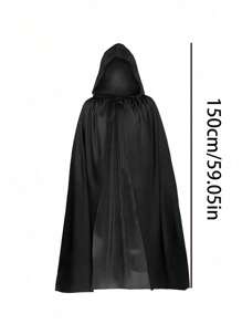 1 pezzo di mantello sottile e trasparente in materiale lavorato a maglia, rosso e nero, unisex per adulti, con cappuccio, monolayer, adatto per travestimenti di Ognissanti come strega, demone, vampiro, accessorio costume