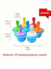 7 Hole Ice Cream & Popsicle Mold - Simple DIY Frozen Snack Maker For Home Kitchen