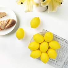 18 Stück künstliche Zitronen, simulierte Zitronen, Herbstdekoration, 12/10/6/3/1 Stück künstliche gelbe Zitronen, simulierte Früchte, Heimdekoration, Ladendekoration, Obst und Gemüse, Obstschale Dekoration, Küche Restaurant Tisch Schrank Party Dekoration, künstliche Früchte, Küchentisch Sommerdekoration, Vase Füllung, Fotografie Requisiten, künstliche Pflanzen - Gelb - Übersicht 10
