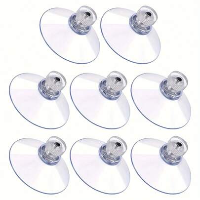 12 Piezas de ventosas de cristal de 25/32/41 mm, ventosas de PVC transparente sin gancho de uso intensivo con tornillo M4 para baño, pared, ventana, coche, parasol, placas de matrícula