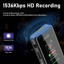 جهاز تسجيل صوتي رقمي سعة 64 جيجابايت قابل للشحن بالمنفذ USB مناسب لتسجيل المحاضرات والمؤتمرات والمقابلات ، مسجل صوتي صغير، MP3
