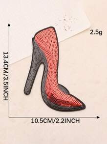 5 buc paiete brodate patch-uri pantofi cu toc înalt accesorii pentru geantă roșie etichetă de flori brodate accesorii de îmbrăcăminte din pânză brodată