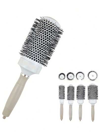 1pc Grey-White Aluminum Thermal Styling Hair Roller Comb, Heat Resistant Salon Hairstyling Brush For Perfect Hairstyle,Hair Brush,Comb,Hair Tools,Hair Products And Accessories For Barber Salon Beauty Travel Essentials,Back To School,Travel Holiday Essentials,Hair Accessories For Women,Brush,Hair Brushes,Edge Brush,Brush Hair,Hair Comb,Comb Hair,Detangling Brush,Ball Brush,Mini Hair Brush,Hair Brush Set,Wooden Comb,Hair Brush, Brush, Comb, Slick Back Brush, Hairbrush, Edge Brush, Brush Hair, Hair Comb, Hair Brush Set, Comb Hair, Mini Hair Brush, Detangling Brush, Hair Brushes,Hair, Accessories, Hair Products, Hair Tools, Hair Stuff, Hair Care, Curly Hair Brush, Barber, Barber Accessories, Hairdressing Equipment,Travel Essentials,Travel Essential,Hairstyle,Hairdressing