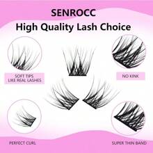 Lash Clusters Extensions 240pcs Individual Lashes 14-18mm Mixed Long Natural Look DIY Eyelash Extension Supplies C Curl Individual Eyelashes Faux Mink Cluster Lashes 0.07 (40D-0.07C-14-18mm)
