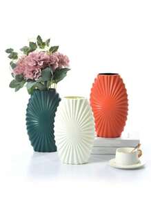 1 Pc Plastic Vase, Nordic Style Creative Flower Holder, Ideal Decor For Living Room TV Cabinet, Home Desk. Suitable For Potted Plants, Fresh Flowers, Dried Flowers And Floral Arrangement. Perfect Accessory For Weddings, Parties, Office Desks And Computer Desks. Can Be Paired With Artificial Flowers And Vases To Meet Various Decoration Needs, Birthday Or Graduation Gifts,Halloween Decor Home Decor Halloween Decor Fall Decor Room Decor