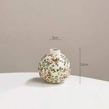 Vintage Rustic Style Mini Ceramic Flower Vase Decor, Creative Fake Flower Decoration For Living Room Tabletop - Multicolor - View 9