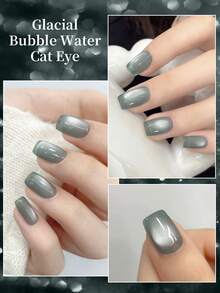 1支15毫升猫眼美甲凝胶，半永久可卸UV/LED美甲沙龙DIY凝胶，春夏款 - 灰色 - 查看 9