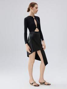 CHICVUE صنادل نسائية جديدة بأسلوب صيفي، مرصعة بالراين الأسود، أنيقة وجذابة، هدايا عيد الحب والكريسماس والشتاء - الأسود - مشاهدة 6