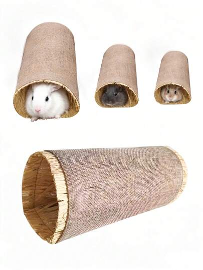 1pc Multifunctional Foldable Small Pet Arch House Hamster Mat Rabbit Tunnel Toy Nest, Suitable For Indoor And Outdoor Use
