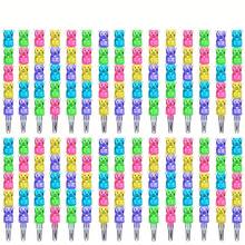 5 合 1 可堆叠熊形自动铅笔套装，彩色 HB 塑料铅笔，适合派对、学校用品、开学奖励，无需削尖 - 彩色 - 查看 4