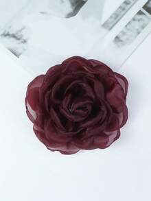 Handmade Exaggerated Multi-Layer Rose Tulle Flower Brooch, Hair Clip, Hat, Clothing Decoration For Women - Camellia - View 11