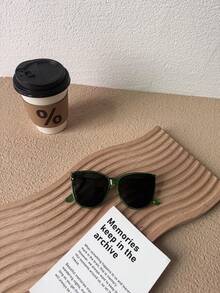 1 件超轻儿童眼镜，适合男孩和女孩佩戴舒适，时尚适合拍照、派对、骑自行车、旅行、运动，椭圆形镜框，塑料眼镜，时尚别致 - 兒童款 - 查看 9