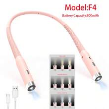 1pc LED Neck Hanging Reading Light, USB Rechargeable, 3 Color Options, 6-Level Brightness Adjustment, Portable Fill Light, Flexible Gooseneck, Eye-Caring, Suitable For Bedroom, Outdoor Camping And More