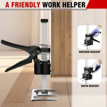 AutoFu 2Pcs/Set Labor Saving Arm Hand Lifting Home Tool Door Cabinet Jack Lifter, Arm Jack Multifunctional Furniture Lifter,  Elevator Tool - الأسود - مشاهدة 7