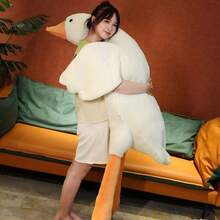 1pc 50~190cm Oversized Plush Hugging Pillow Doll, Crystal Velvet Fabric, Cute Large Grid Design, Leg Hugging + Long Shape, Sleeping Companion, Bedroom Decor, Birthday/Christmas/Easter/ Gift