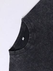 VHUTHK (240g Sleeveless Pure Cotton Washed Vest) 240g Spring And Summer Heavyweight Pure Cotton Washed Vest, Suitable For Daily Wear, Sleeveless Vest Printed With The Letters' GOD'S FLYEST CHILD ' - 黑色 - 查看 5