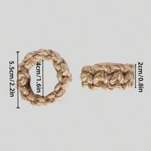 Macrame Jute Rope Napkin Holder Ring Garland Farmhouse Rustic Country Decor , Prayer Wall Hanging Decor Napkin Rings Weddings Home Decor, Wooden Ring Napkin Rings For Table Decor, Easter Farmhouse Napkins Rings For Boho Table Decor, Spring Banquet, Wedding, Holiday Dinner Party