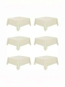 1 Piece White 90-Inch Round Tablecloth: Wrinkle-Resistant And Washable Banquet Tablecloth; Spill-Proof High-Density Fabric Tablecloth Suitable For Wedding Events And Daily Household Use.