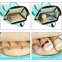 Changing Bag Diaper Bag Backpack Multifunctional Nappy Changing Bag Durable - Rose Red - View 3