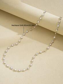 1 chiếc vòng cổ dài đính đá pha lê nhiều màu sắc thời trang, thanh lịch và gợi cảm, thích hợp cho kỳ nghỉ hè, hẹn hò, tiệc tùng, quà tặng Giáng sinh, đa năng để đeo hàng ngày - Bạc - Xem 12