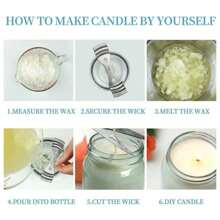 200g/500g Pure Soy Wax Candle Raw Material Wax, Candle Making Supplies Candle DIY Handmade Aromatherapy Candle