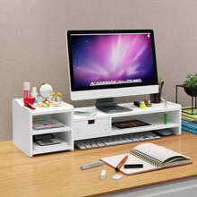 1pc Computer Monitor Riser Stand For Desk, Office Use,School Supplies,Back To School