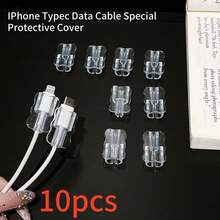 5 pezzi/10 pezzi Protettore trasparente per cavo dati anti-rottura e anti-apertura