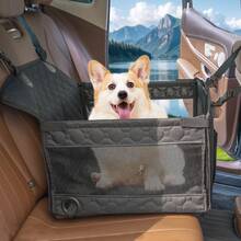 Large Size New Car Pet Basket, Cat Basket, Foldable, Breathable Car Pet Carrier With Mesh, Quilted Bottom, Suitable For Large Dogs - Foldable, Washable Car And Truck Pet Backseat Protector, Pet Supplies With Buckle N'Go Dog Car Seat For Large Dogs, With Breathable Mesh And Adjustable Dog Car Safety Belt, Dog Car Hammock, Dog Harness Dog Car Seat Cover - Black - View 2