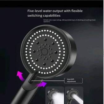 3-Setting Shower Head With Bracket & Hose, Home Bathroom Shower Head Set