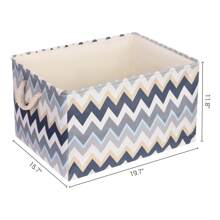 Fabric Collapsible Storage Basket Bin With Handle And Drawstring Closure, Storage Cube For Shelves Closet Organizing Clothes Books