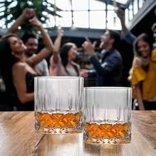 250ml Crystal Glass Cup, 1pc & 2pcs Set Scotch Whisky, Cocktail, Brandy, Rum Glass, Suitable For Family Gathering, Party, Bar, Hotel Restaurant Catering, Microwave & Freezer Friendly (-18°C To 220°C) - Clear - View 7