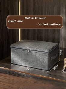 1 Large Capacity Foldable Storage Box With Lid, Household Wardrobe Folding Storage Box, Clothing And Bedding Storage Box, Storage Basket, Clothing, Bedding Toy Storage Box