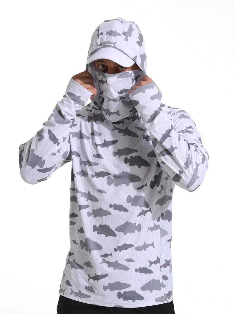 夏季户外钓鱼防晒服海钓冰丝路亚透气户外皮肤衣骑行服