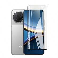 3-In-1 Screen Protectors For POCO F7 Pro: Tempered Glass Film, Matte Anti-Peep Film, Soft Protective Film; Feather-Pattern Anti-Fall Phone Case; Camera Lens Film, For Redmi Note 13 - 3IN1(HD Glass) - View 3